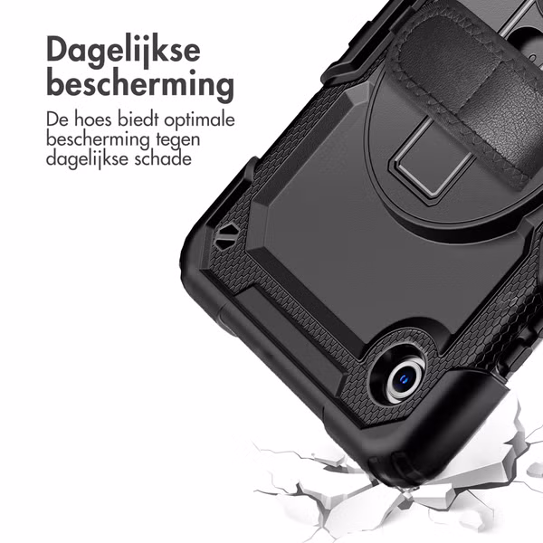 Accezz Rugged Backcover met schouderstrap Samsung Galaxy Tab A11 Plus / A9 Plus - Zwart
