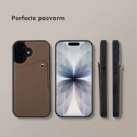 Selencia Riva Backcover met Pashouder Apple iPhone 17 - Mocha Brown