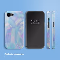 Selencia Vivid Backcover met MagSafe Apple iPhone 16e - Holographic Blue Dream