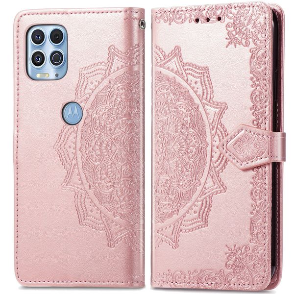 imoshion Mandala Bookcase Motorola Moto G100 - Rosé Goud