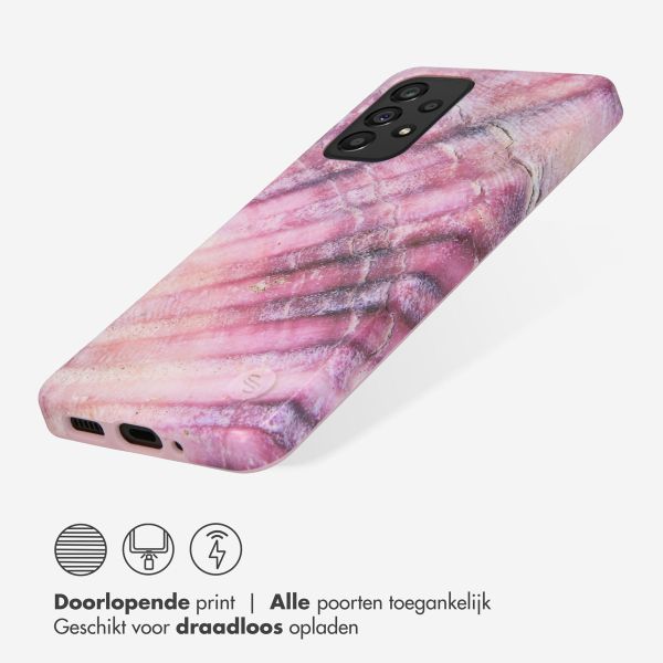 Selencia Aurora Fashion Backcover Samsung Galaxy A33 - Duurzaam hoesje - 100% gerecycled - Ocean Shell Purple