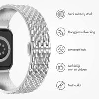 Selencia Stalen draak band Apple Watch Series 1 t/m 9 / SE (38/40/41 mm) | Series 10 / 11 (42 mm) - Zilver