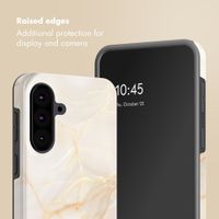 Selencia Vivid Back Cover Samsung Galaxy A37 (5G) - Golden Beige Marble