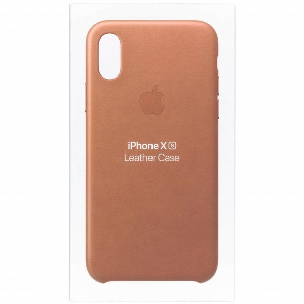 Apple Leather Backcover Apple iPhone Xs - Saddle Brown