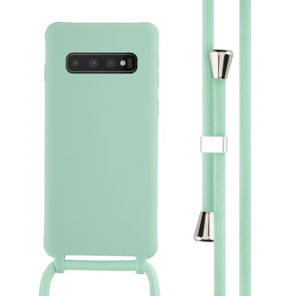 imoshion Siliconen hoesje met koord Samsung Galaxy S10 - Mintgroen