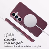 Accezz MagSafe Leather Backcover Samsung Galaxy S25 Plus - Heath Purple