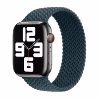 Apple Gevlochten solobandje Apple Watch | 44/45/46/49 mm - Maat 3 - Rainforest