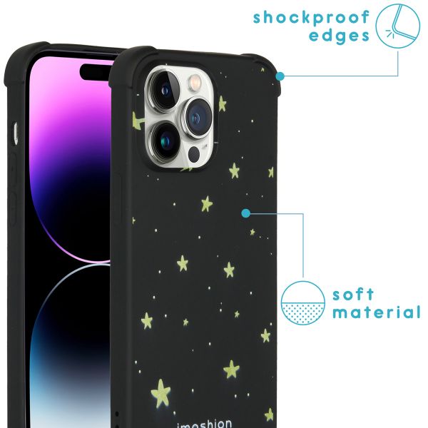 imoshion Design hoesje met koord Apple iPhone 14 Pro Max - Stars Gold