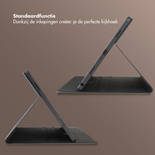 Selencia Riva Bookcase Samsung Galaxy Tab A11 Plus - Zwart