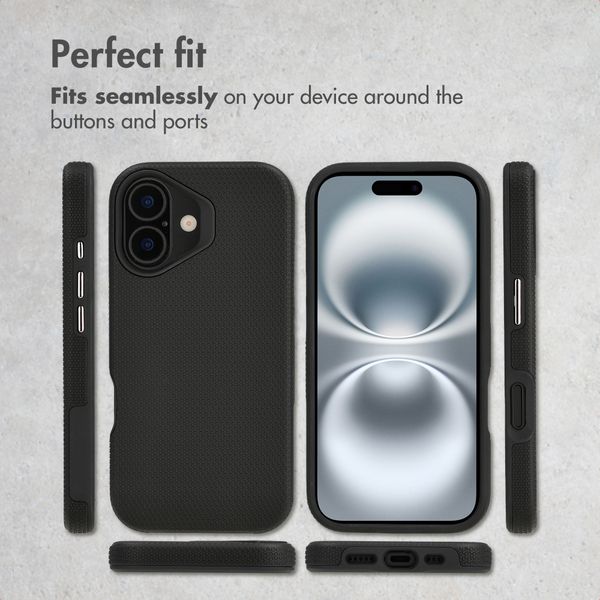 Accezz Tough Back Cover with MagSafe Apple iPhone 16 - Black
