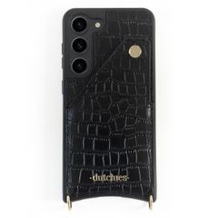 Dutchies Backcover met pashouder Samsung Galaxy S24 - Telefoonkoord niet inbegrepen - Crocodile Chic