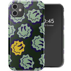 Selencia Vivid Backcover Apple iPhone 11 - Wavy Smiley Green