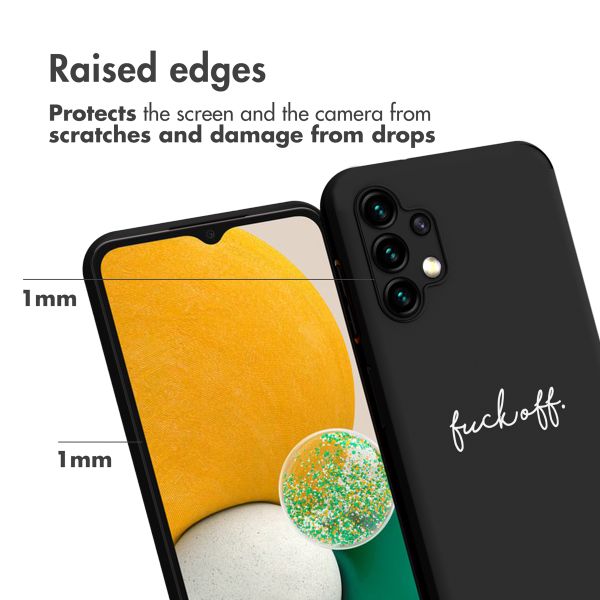 imoshion Design hoesje Samsung Galaxy A13 (5G) / A04s - Fuck Off - Zwart