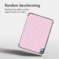 imoshion Design Trifold Bookcase Apple iPad 11 (2025) 11 inch A16 / iPad 10 (2022) 10.9 inch - Happy Dots