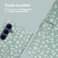 imoshion Design Bookcase Samsung Galaxy S25 FE - Smoke Green Flowers