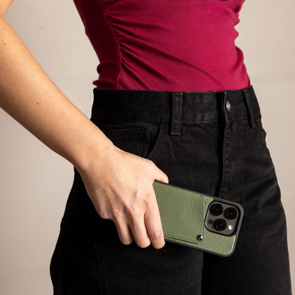 Selencia Riva Backcover met Pashouder Samsung Galaxy S26 - Sage Green