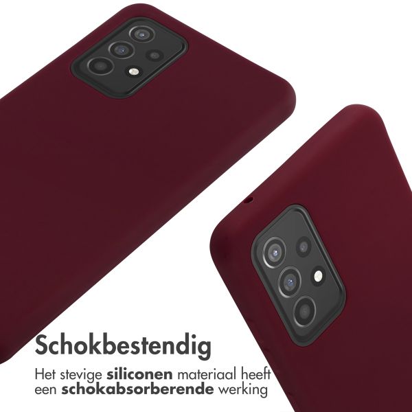 imoshion Siliconen hoesje met koord Samsung Galaxy A52(s) (5G/4G) - Donkerrood