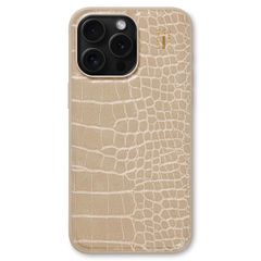 iDeal of Sweden Vegan Leather Backcover Apple iPhone 15 Pro Max - Warm Beige Croco