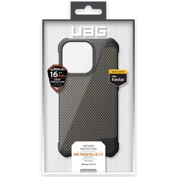 UAG Metropolis LT MagSafe Backcover iPhone 13 - Kevlar Olive