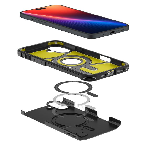 Spigen Tough Armor Backcover MagSafe Apple iPhone 16 - Zwart