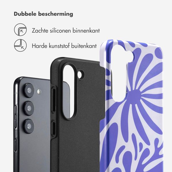 Selencia Vivid Backcover Samsung Galaxy S23 - Modern Bloom Sapphire Blue