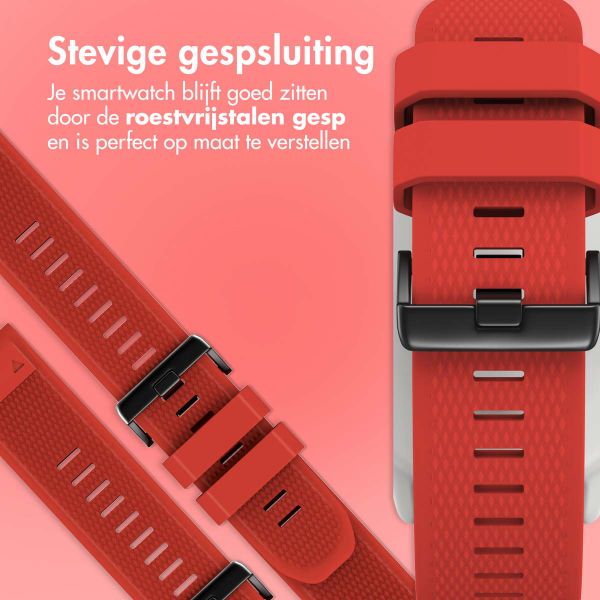 imoshion QuickFit® Siliconen bandje  - Garmin 22 mm aansluiting - Rood