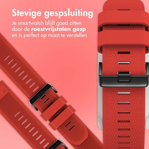 imoshion QuickFit® Siliconen bandje Garmin Watch | 22 mm aansluiting - Rood