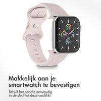 imoshion Gegraveerd siliconen bandje Apple Watch Series 1 t/m 9 / SE (38/40/41 mm) | Series 10 (42 mm) - Roze