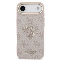Guess 4G Metal Logo Backcover Apple iPhone Air - Gold Edge - Pink