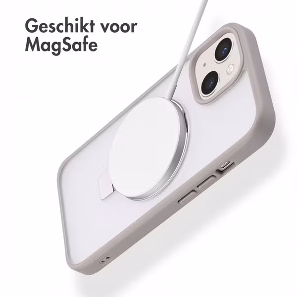 Accezz Ring Stand Backcover met MagSafe Apple iPhone 15 - Grijs