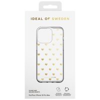 iDeal of Sweden Clear Case iPhone 15 Pro Max - Golden Hearts