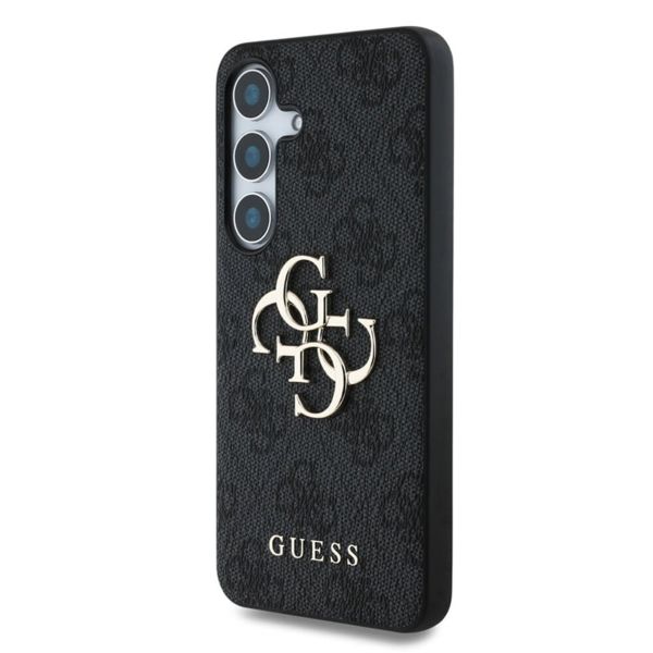 Guess 4G Metal Logo Backcover Samsung Galaxy S25 - Zwart