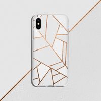 Design Backcover Samsung Galaxy S10 Lite - Grafisch Wit / Koper