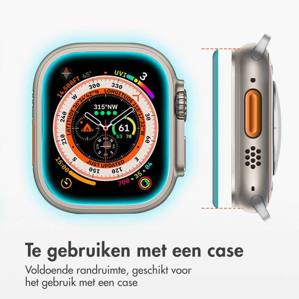 Accezz Gehard glas screenprotector met applicator Apple Watch Ultra 1 / 2 / 3 - 49 mm