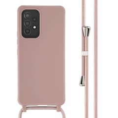 imoshion Siliconen hoesje met koord Samsung Galaxy A53 - Sand Pink