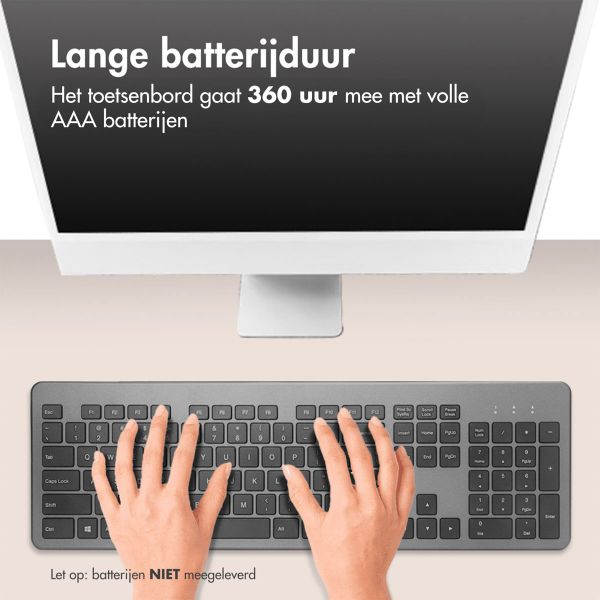Accezz Premium Desktop QWERTY Bluetooth Keyboard - Grijs