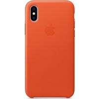 Apple Leather Backcover iPhone X - Bright Orange