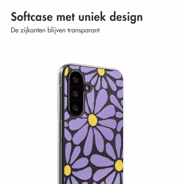 imoshion  Design hoesje Samsung Galaxy A26 - Tropical Violet Flowers Connect