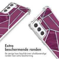 imoshion Design hoesje met koord Samsung Galaxy S21 FE - Bordeaux Graphic