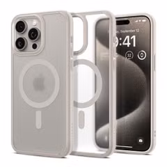 Spigen Ultra Hybrid Backcover MagSafe Apple iPhone 15 Pro Max - Frost Natural Titanium