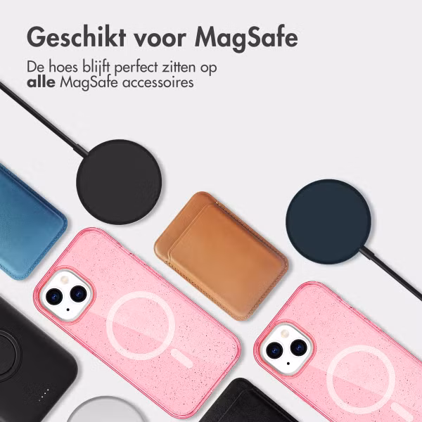 imoshion Sparkle Backcover met MagSafe Apple iPhone 15 - Glitter Roze