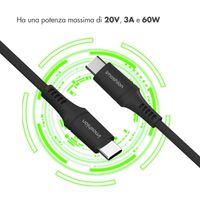imoshion Braided USB-C naar USB-C kabel - 2 meter - Zwart