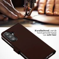 Selencia Echt Leren Bookcase Samsung Galaxy A27 (5G) - Donkerbruin