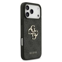 Guess 4G Metal Logo Backcover Apple iPhone 17 Pro - Zwart