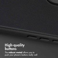 Accezz Leather Back Cover with MagSafe Apple iPhone 17 - Onyx Black