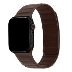Accezz Magnetisch echt lederen bandje Apple Watch | 44/45/46/49 mm - Chocolate Brown