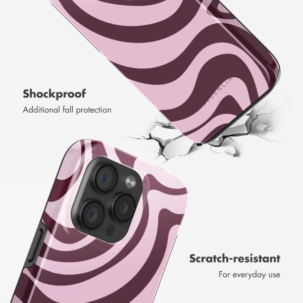 Selencia Vivid Back Cover with MagSafe Apple iPhone 15 Pro - Wavy Swirl Pink Plum