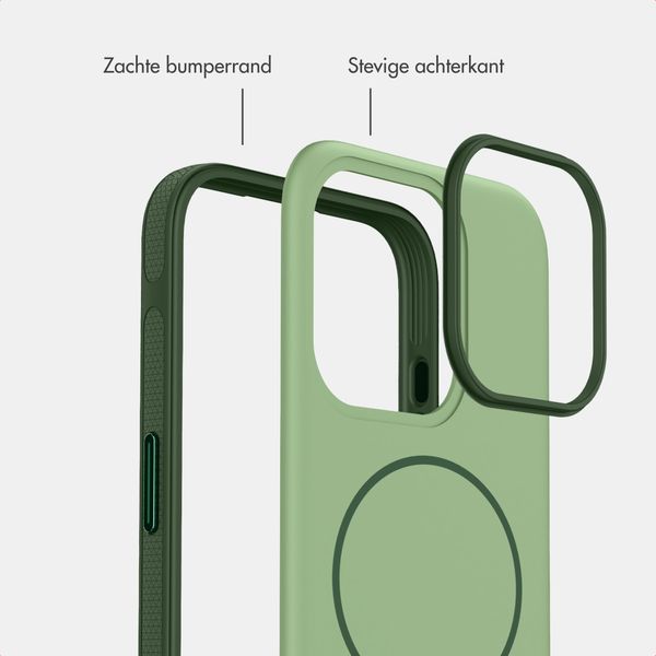 imoshion Color Backcover met Thin MagSafe Ring Apple iPhone 15 Pro - Donkergroen