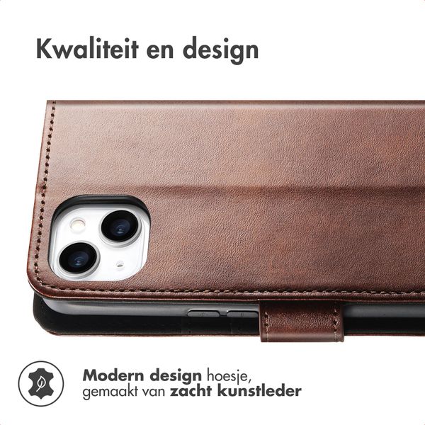 imoshion Luxe Bookcase Apple iPhone 14 / 13 - Donkerbruin