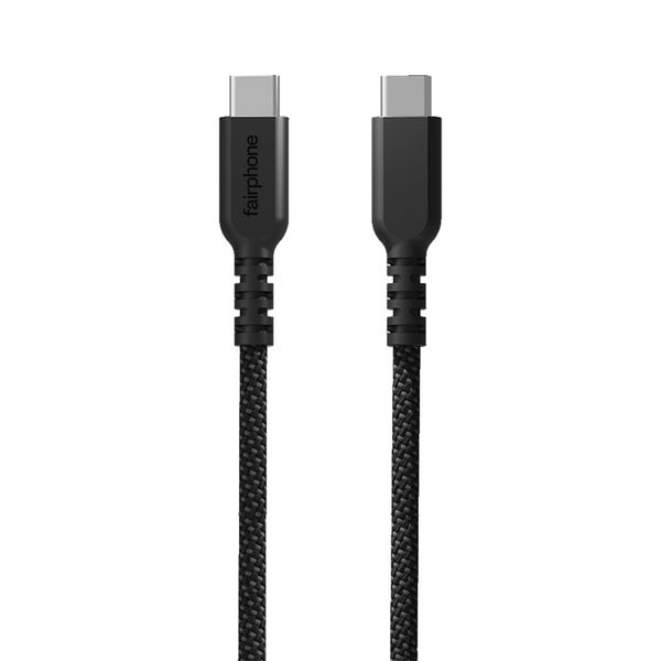 Fairphone LongLife USB-C naar USB-C/USB-A Oplaadkabel - 240W - 1 meter - Zwart